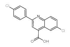 6-氯-2-(4-氯苯基)-4-喹啉羧酸结构式