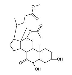 12-(乙酰氧基)-3,6-二羟基-7-酮基胆烷-24-酸甲酯结构式