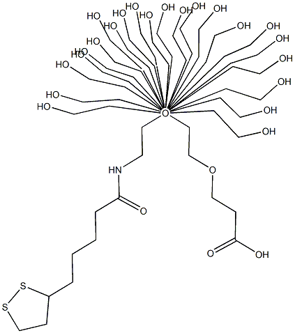 Lipoamido-PEG12-acid Structure