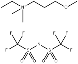乙基(3-甲氧基丙基)二甲基铵双(三氟甲磺酰)亚胺结构式