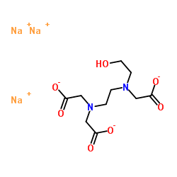 n-(2-hydroxyethyl)ethylenediamine-n,n',n'-triacetic acid trisodium salt structure