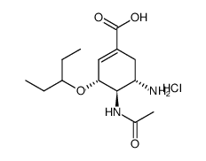 Oseltamivir carboxylate hydrochloride structure