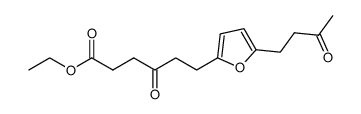 ethyl 4-oxo-6-(5-(3-oxobutyl)furan-2-yl)hexanoate结构式