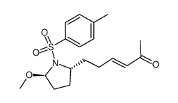6-((2R,5R)-5-methoxy-1-tosylpyrrolidin-2-yl)hex-3-en-2-one Structure