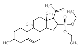 Phosphonic acid, (3b-hydroxy-20-oxopregn-5-en-16-yl)-,diethyl ester (8CI) Structure