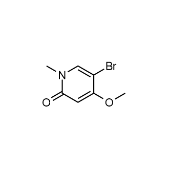 5-溴-4-甲氧基-1-甲基吡啶-2(1H)-酮结构式