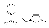 3-ethyl-1-methyl-1,2-dihydroimidazol-1-ium,benzoate Structure