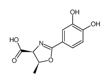 (4S,5S)-2-(3,4-Dihydroxybenzoyl)-5-methyl-2-oxazoline-4-carboxylic acid Structure