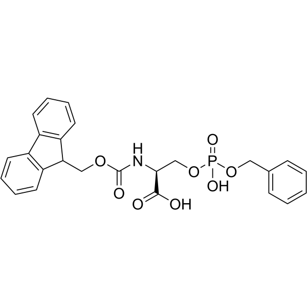 Fmoc-丝氨酸磷酸苄酯结构式
