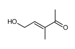 (E)-5-hydroxy-3-methyl-3-penten-2-one结构式