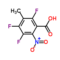 2,4,5-三氟-3-甲基-6-硝基苯甲酸结构式