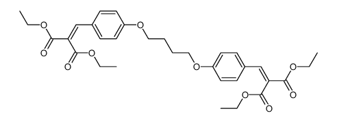 tetraethyl 2,2'-(((butane-1,4-diylbis(oxy))bis(4,1-phenylene))bis(methanylylidene))dimalonate Structure