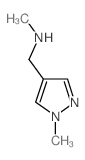 N-甲基-1-(1-甲基-1H-吡唑-4-基)甲胺结构式