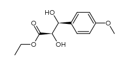 Ethyl threo-3-(p-methoxyphenyl)-2(R),3(S)-dihydroxypropionate结构式