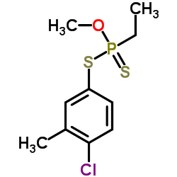 Ethyldithiophosphonic acid S-(4-chloro-3-methylphenyl)O-methyl ester structure