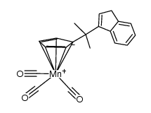 (η(5)-2-cyclopentadienyl-2-indenyl-propane)Mn(CO)3结构式