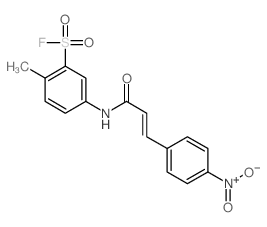 2-methyl-5-[3-(4-nitrophenyl)prop-2-enoylamino]benzenesulfonyl fluoride结构式