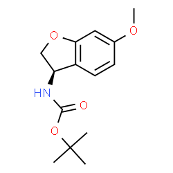 (R)-(6-甲氧基-2,3-二氢苯并呋喃-3-基)氨基甲酸叔丁酯结构式
