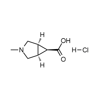 (1R,5S,6S)-3-甲基-3-氮杂双环[3.1.0]己烷-6-羧酸盐酸盐结构式