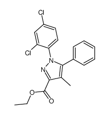 1-(2,4-dichlorophenyl)-4-methyl-5-phenyl-1H-pyrazole-3-carboxylic acid ethyl ester structure