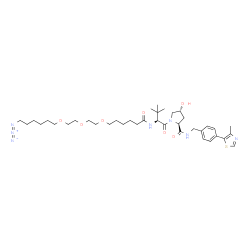 (S,R,S)-AHPC-C6-PEG3-butyl-N3 Structure