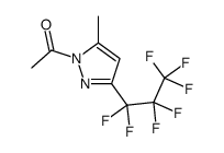 1-[3-(1,1,2,2,3,3,3-heptafluoropropyl)-5-methylpyrazol-1-yl]ethanone结构式