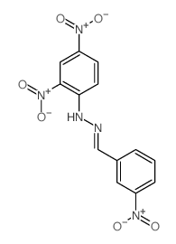 Benzaldehyde, 3-nitro-, (2,4-dinitrophenyl)hydrazone Structure