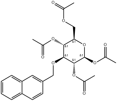 1,2,4,6-Tetra-O-acetyl-3-O-(2-naphthalenylmethyl) -β-D-glucopyranose Structure