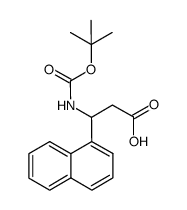 3-((叔丁氧羰基)氨基)-3-(萘-1-基)丙酸结构式