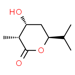 2H-Pyran-2-one,tetrahydro-4-hydroxy-3-methyl-6-(1-methylethyl)-,(3R,4R,6S)-(9CI) Structure