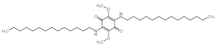 2,5-Cyclohexadiene-1,4-dione,2,5-dimethoxy-3,6-bis(tetradecylamino)- Structure