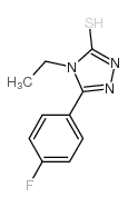 4-乙基-5-(4-氟苯基)-4H-1,2,4-噻唑-3-硫醇结构式