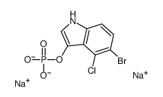 5-溴-4-氯-3-吲哚基磷酸钠盐水合物结构式