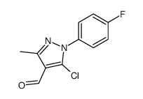 5-chloro-1-(4-fluorophenyl)-3-methylpyrazole-4-carbaldehyde Structure