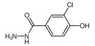 3-chloro-4-hydroxybenzoic acid hydrazide结构式
