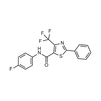N-(4-氟苯基)-2-苯基-4-(三氟甲基)噻唑-5-甲酰胺结构式