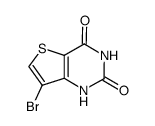 7-溴噻吩并[3,2-d]嘧啶-2,4(1H,3H)-二酮结构式
