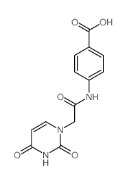 4-[[2-(2,4-dioxopyrimidin-1-yl)acetyl]amino]benzoic acid Structure