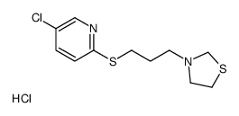 3-[3-(5-chloropyridin-2-yl)sulfanylpropyl]-1,3-thiazolidine,hydrochloride结构式