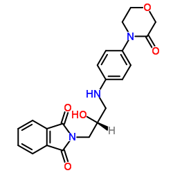 4-[((2R)-Hydroxy-3-phthalimido)propylamine]phenyl-3-morpholinone Structure