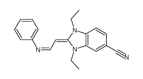 1,3-diethyl-2-(2-phenyliminoethylidene)benzimidazole-5-carbonitrile结构式