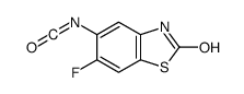 6-Fluoro-5-isocyanato-1,3-benzothiazol-2(3H)-one Structure