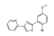 2-(2-溴-5-甲氧基苯基)-4-(吡啶-2-基)-1,3-噁唑结构式