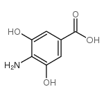 4-氨基-3,5-二羟基苯甲酸结构式