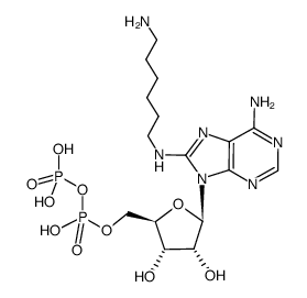 8-(6-aminohexyl)amino-ADP结构式