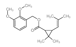 (2,3-dimethoxyphenyl)methyl 2,2-dimethyl-3-(2-methylprop-1-enyl)cyclopropane-1-carboxylate结构式