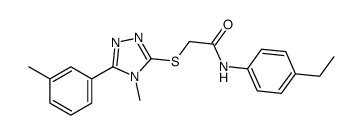 N-(4-ethylphenyl)-2-[[4-methyl-5-(3-methylphenyl)-1,2,4-triazol-3-yl]sulfanyl]acetamide Structure