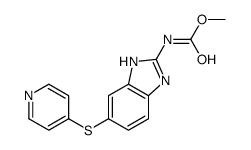 methyl N-(6-pyridin-4-ylsulfanyl-1H-benzimidazol-2-yl)carbamate结构式
