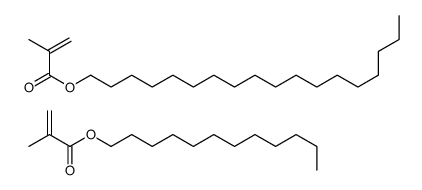 2-甲基-2-丙烯酸十二烷酯与2-甲基-2-丙烯酸十八烷酯的聚合物结构式