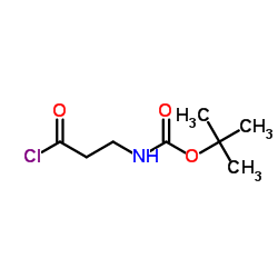 N-叔丁氧羰基-BETA-丙氨酰氯结构式